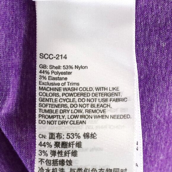 Marmot Top Womens Medium Purple Hoodie Henley Pockets Stretch Knit Blouse - Picture 13 of 13